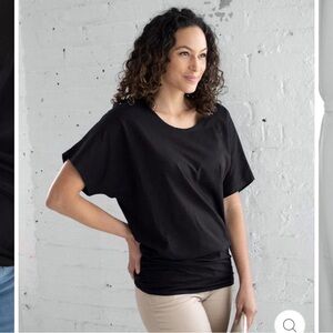 Elegantees Emily Tunic, Large, Black